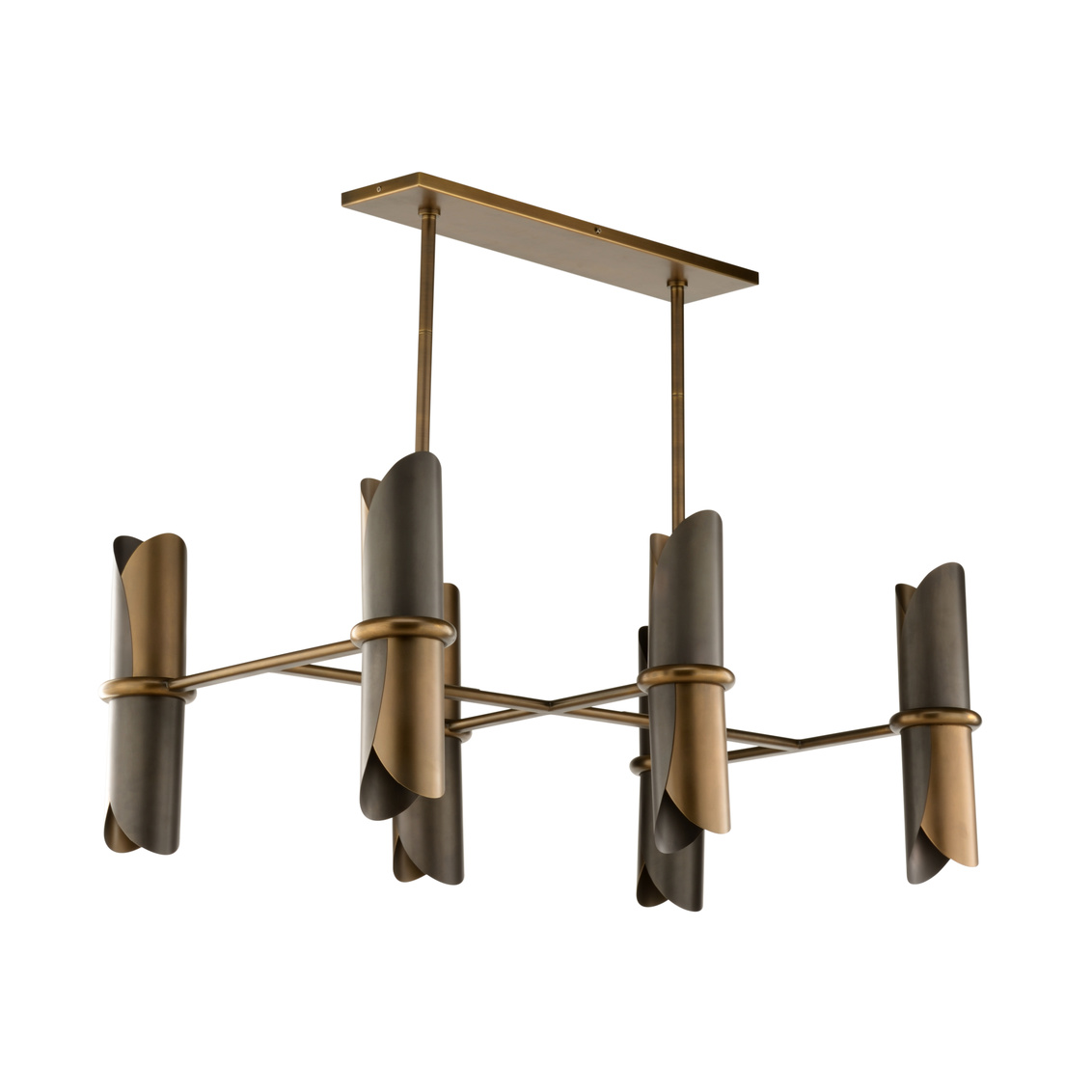 Wildwood - Stockman Chandelier in Antique Brass/Bronze, Metal