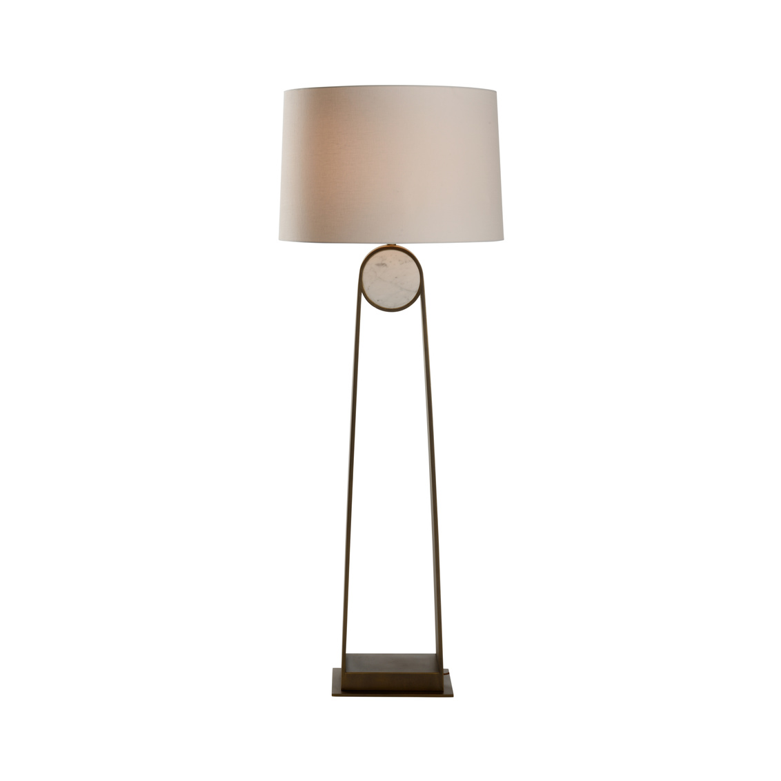 Wildwood - Emmons Floor Lamp in Natural White/Bronze, Marble