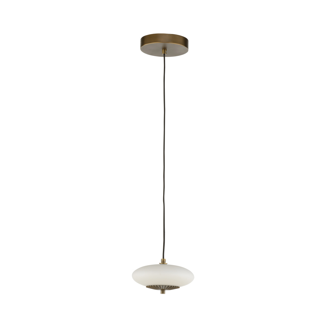 Wildwood - Collier Pendant in Antique Brass/Milk, Metal