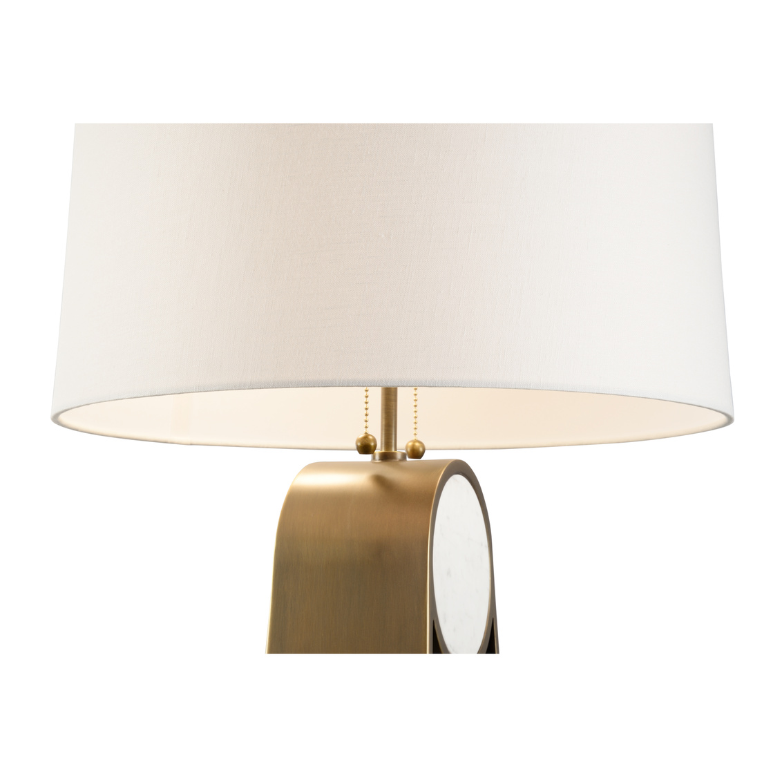 Wildwood - Emmons Lamp in Metal/Honed Carrera, Metal