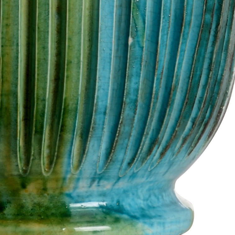 Wildwood - San Michele Lamp in Aquamarine Glaze, Ceramic/Porcelain