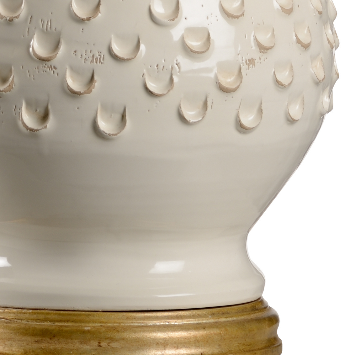 Wildwood - Fiera Lamp in Aged Cream Glaze, Ceramic/Porcelain