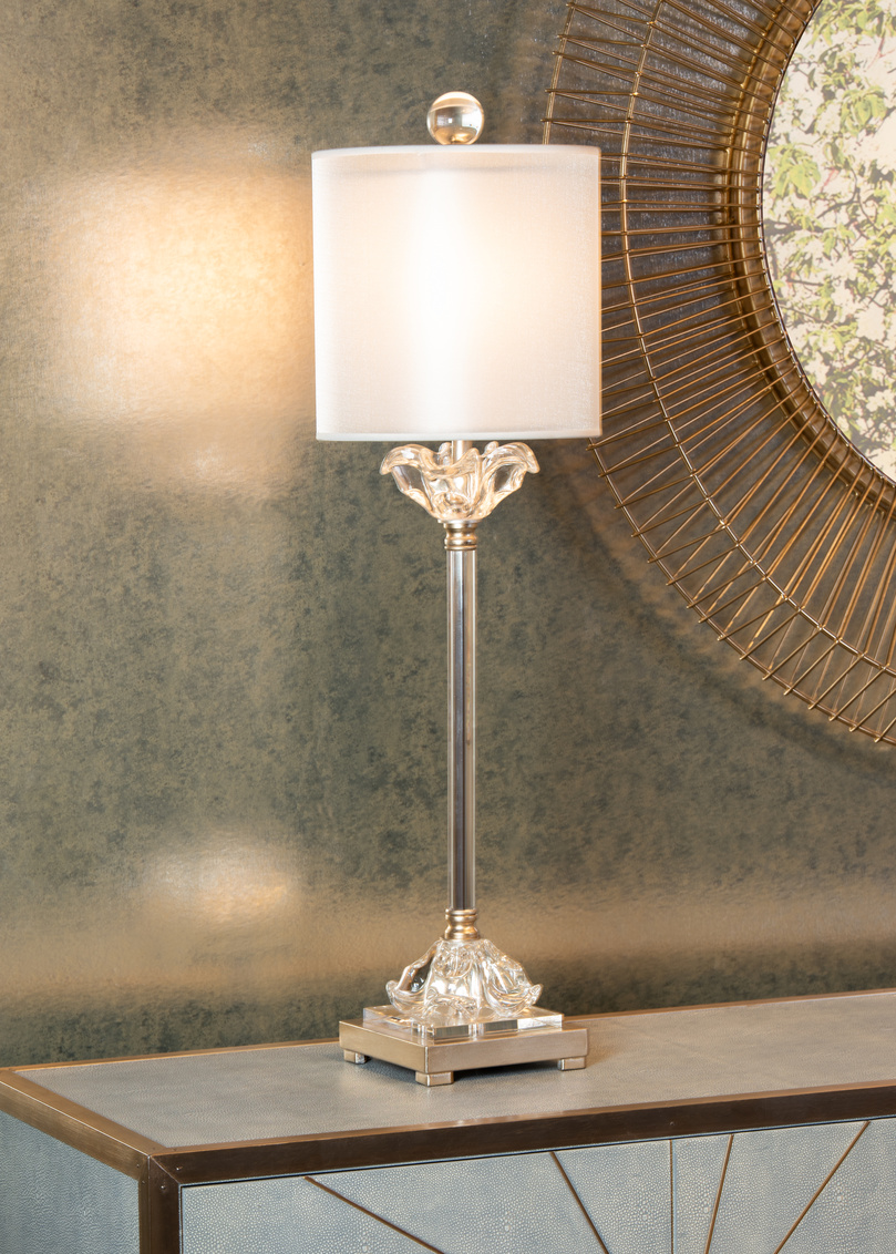 Wildwood - Celine Lamp in Brushed Nickel, Metal