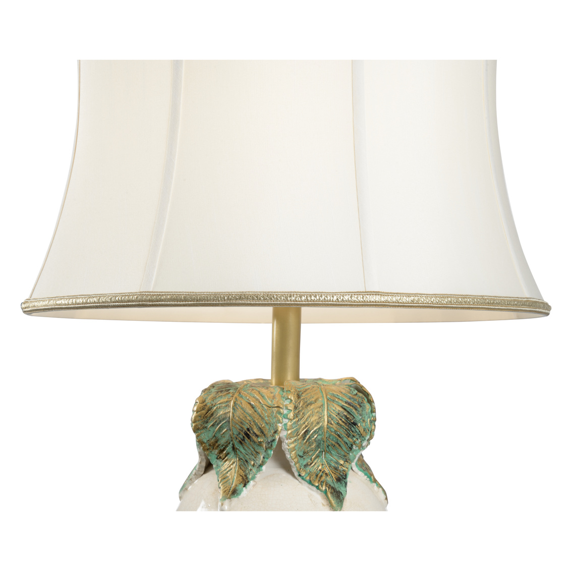 Wildwood - Vitale Lamp in Old White Crackle Glaze, Florentine Ceramic