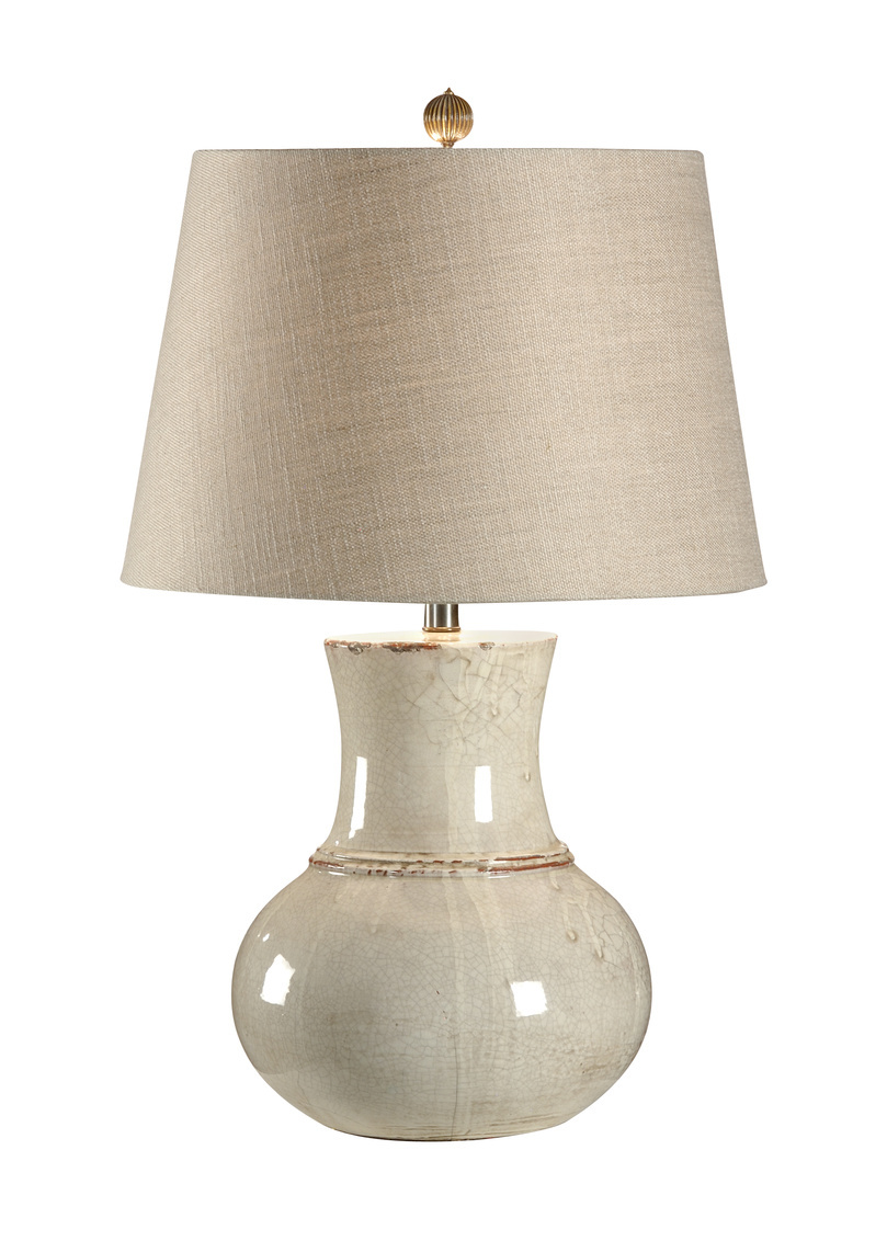 Wildwood - Modena Lamp in Old White Glaze, Ceramic/Porcelain