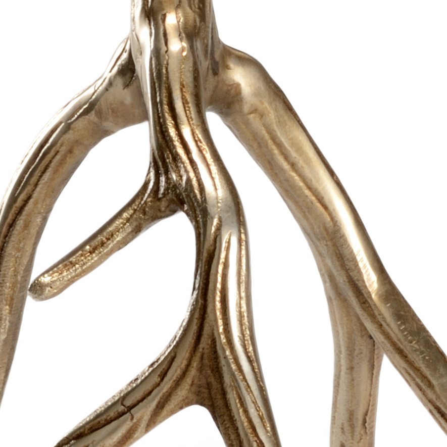 Wildwood - Antler Hall Candlesticks (S2) in Antique Brass, Aluminum