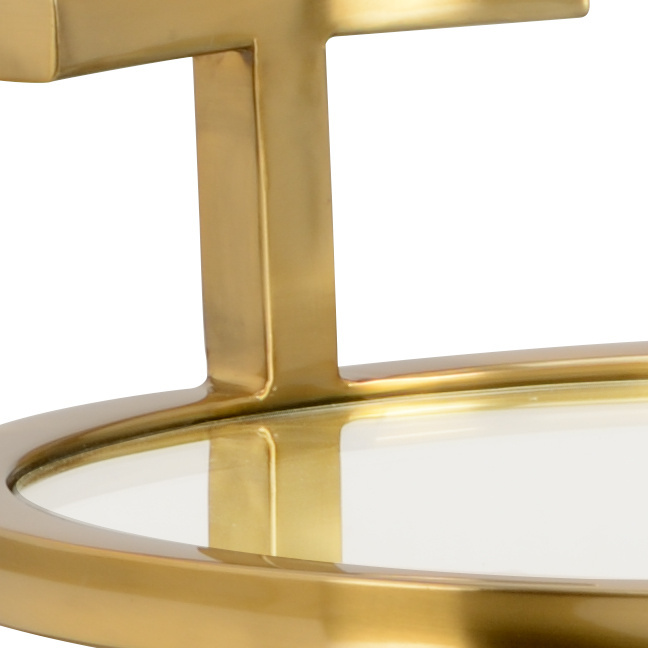 Whiteline Elsie Table in Antique Brass