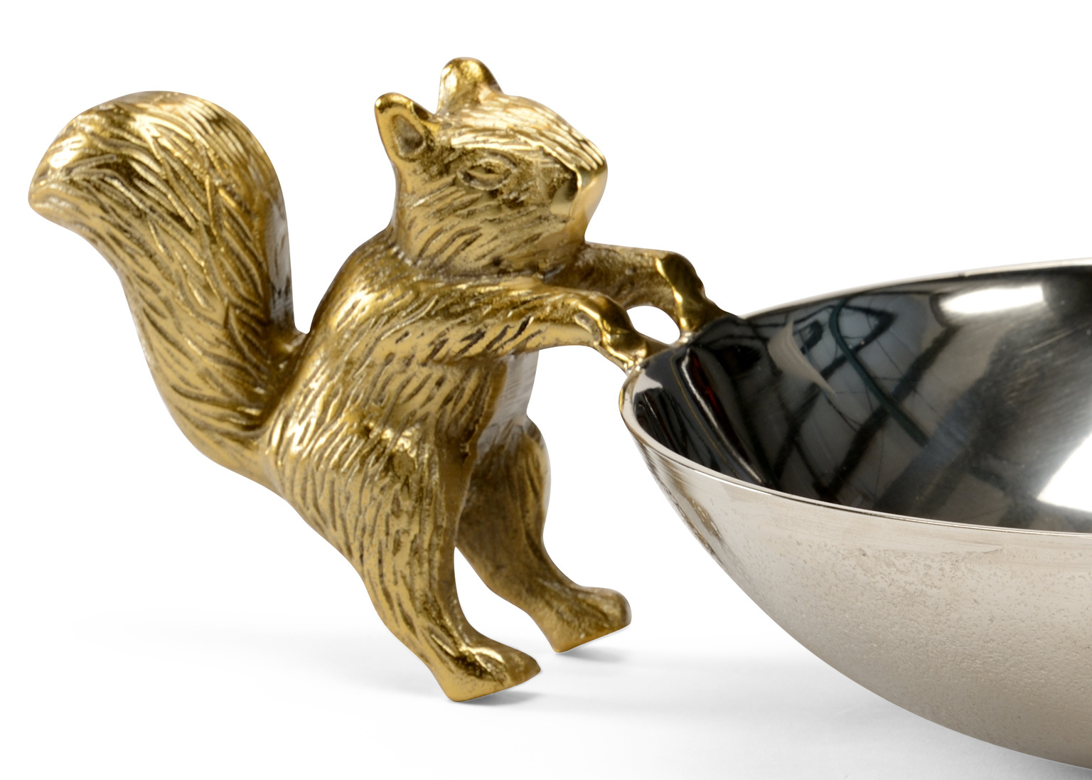 Wildwood - Squirrel Bowl in Nickel/Brass Plated, Aluminum