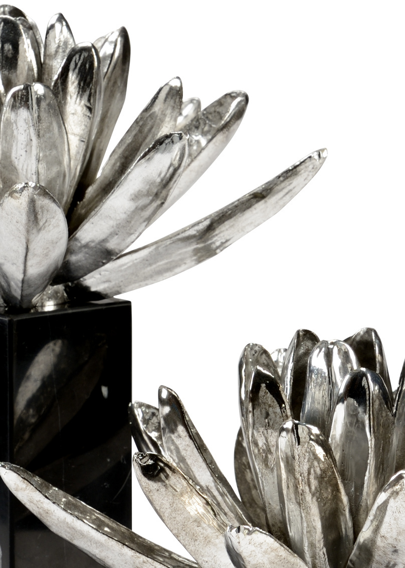 Wildwood - Water Lilies (S2) in Antique Silver, Composite