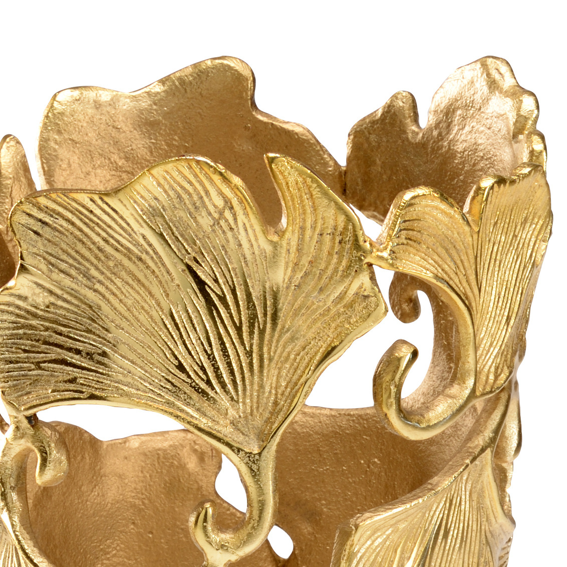 Wildwood - Ginkgo Vase in Brass Plated, Aluminum