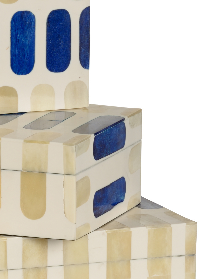 Wildwood - Mozart Boxes (S3) in Inlaid/White/Beige/Blue, Composite