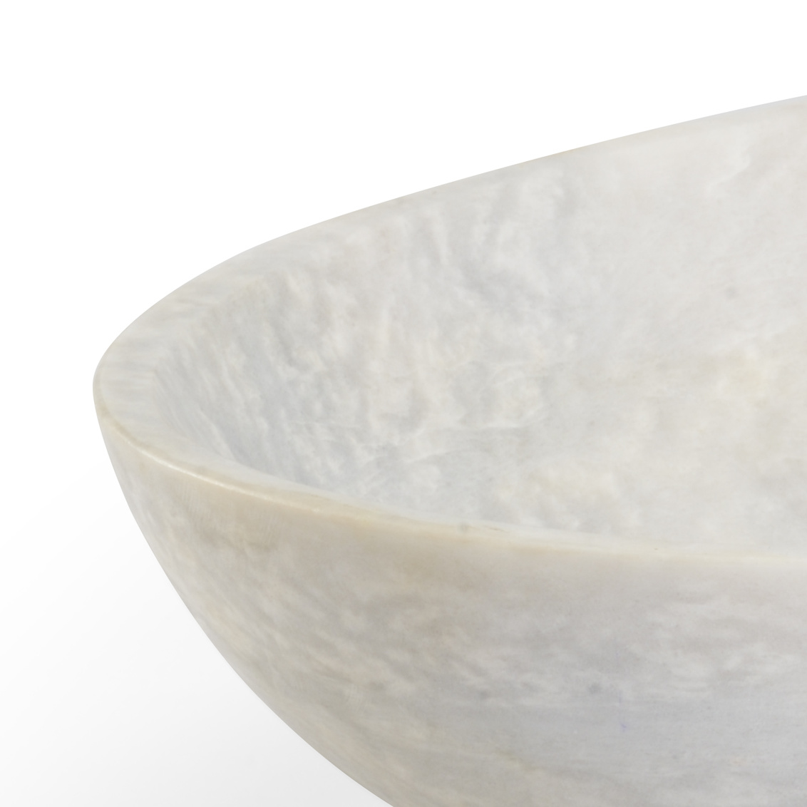 Wildwood - Our Guest Oval Bowl in Natural White, Marble