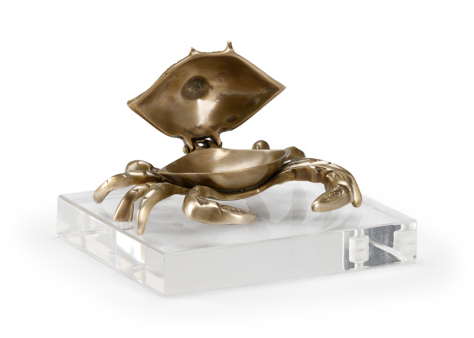 Wildwood - Crab in Antique/Clear, Brass