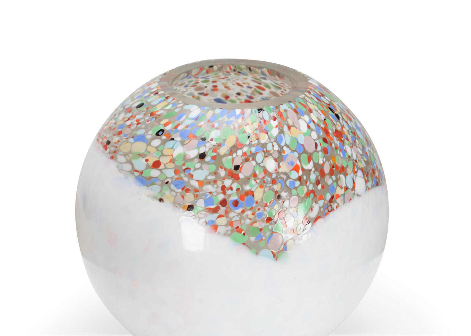 Wildwood - Dottie Vase in Multi Color/White, Glass