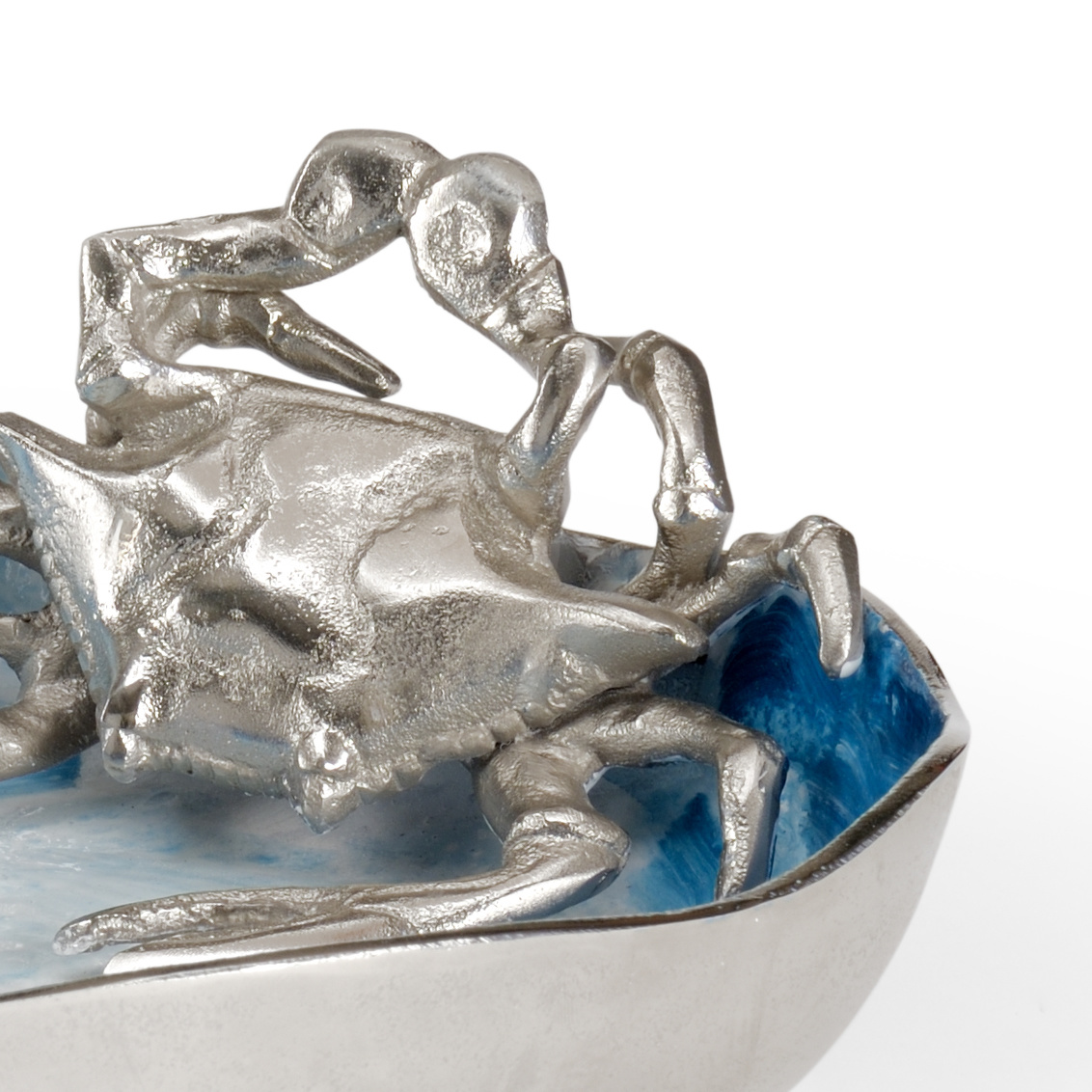 Wildwood - Crab Bowl in Nickel/Blue/White, Aluminum