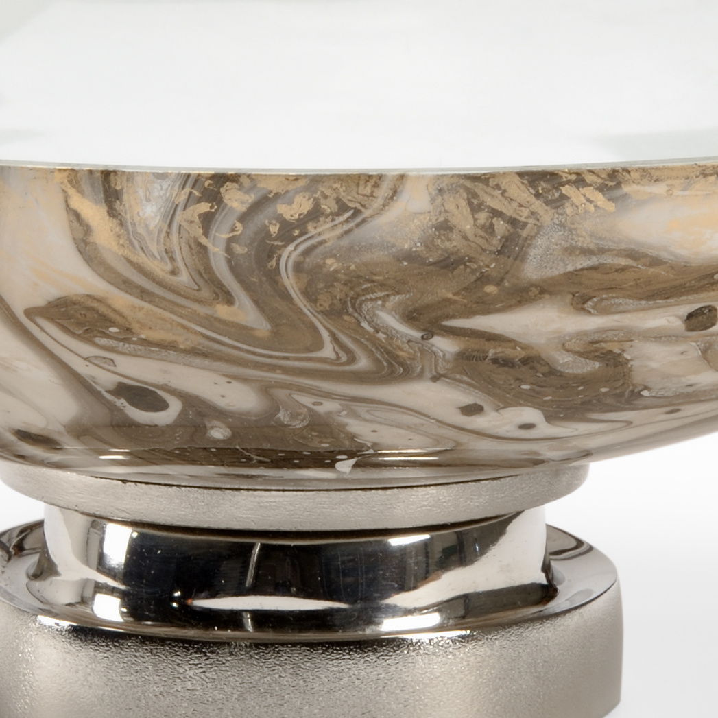 Wildwood Calacatta Bowl - Calacatta Gold/Nickel, Small