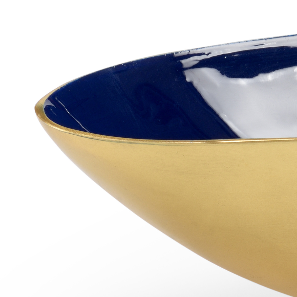 Wildwood - Naval Oval Bowl in Metallic Gold/Navy, Small