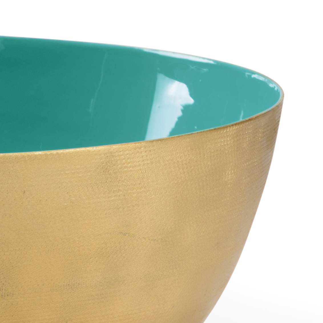 Wildwood - Caribbean Textured Bowl in Textured/Gold/Aqua, Large