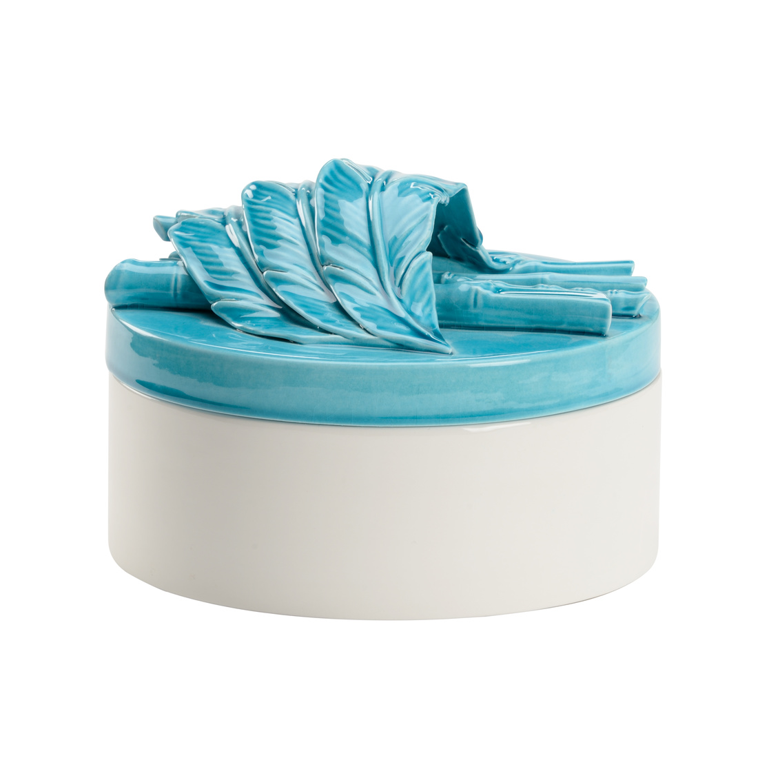 Wildwood Turchese Box - Turquoise/White Glaze, Large