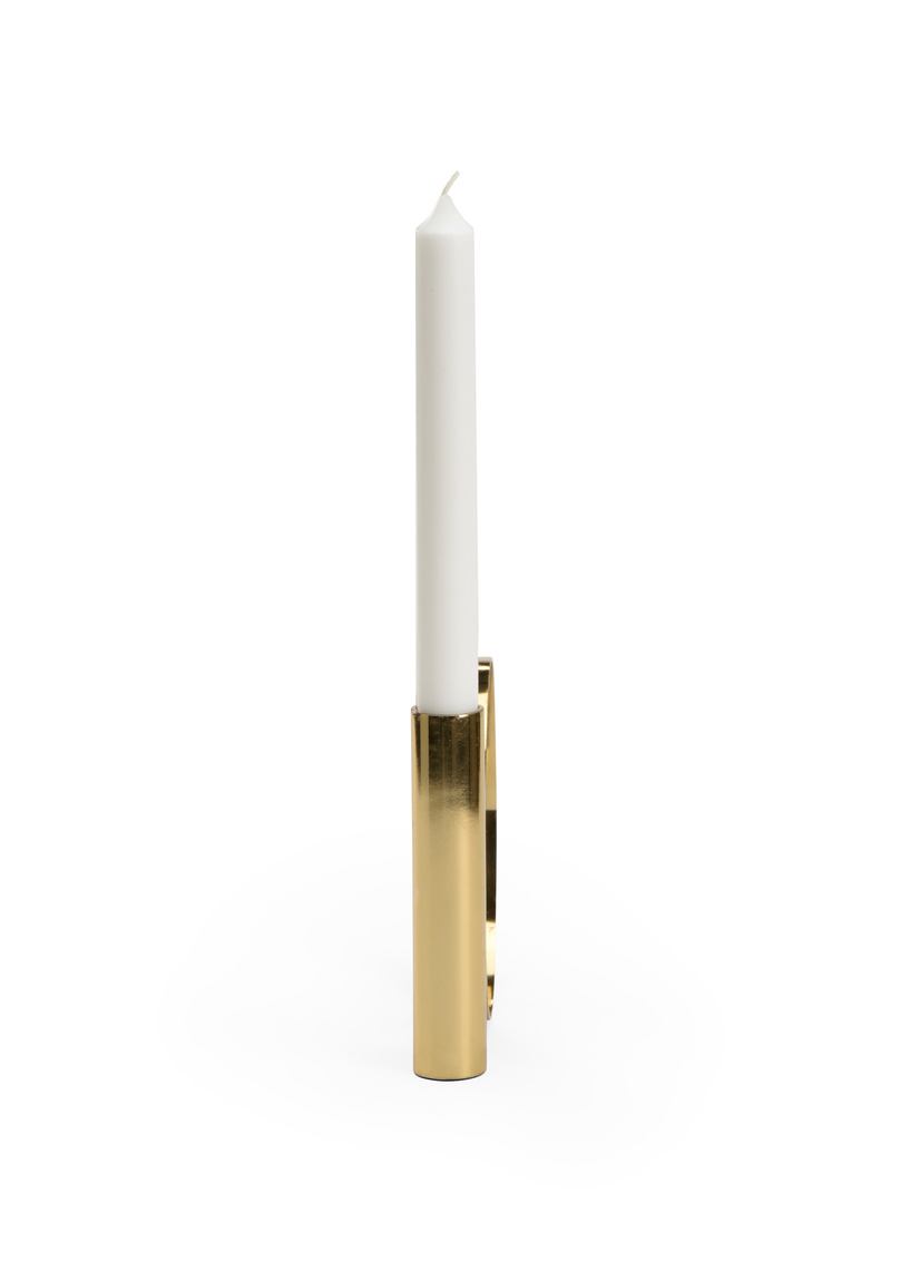 Wildwood - Orion Candleholder in Polished Brass, Iron