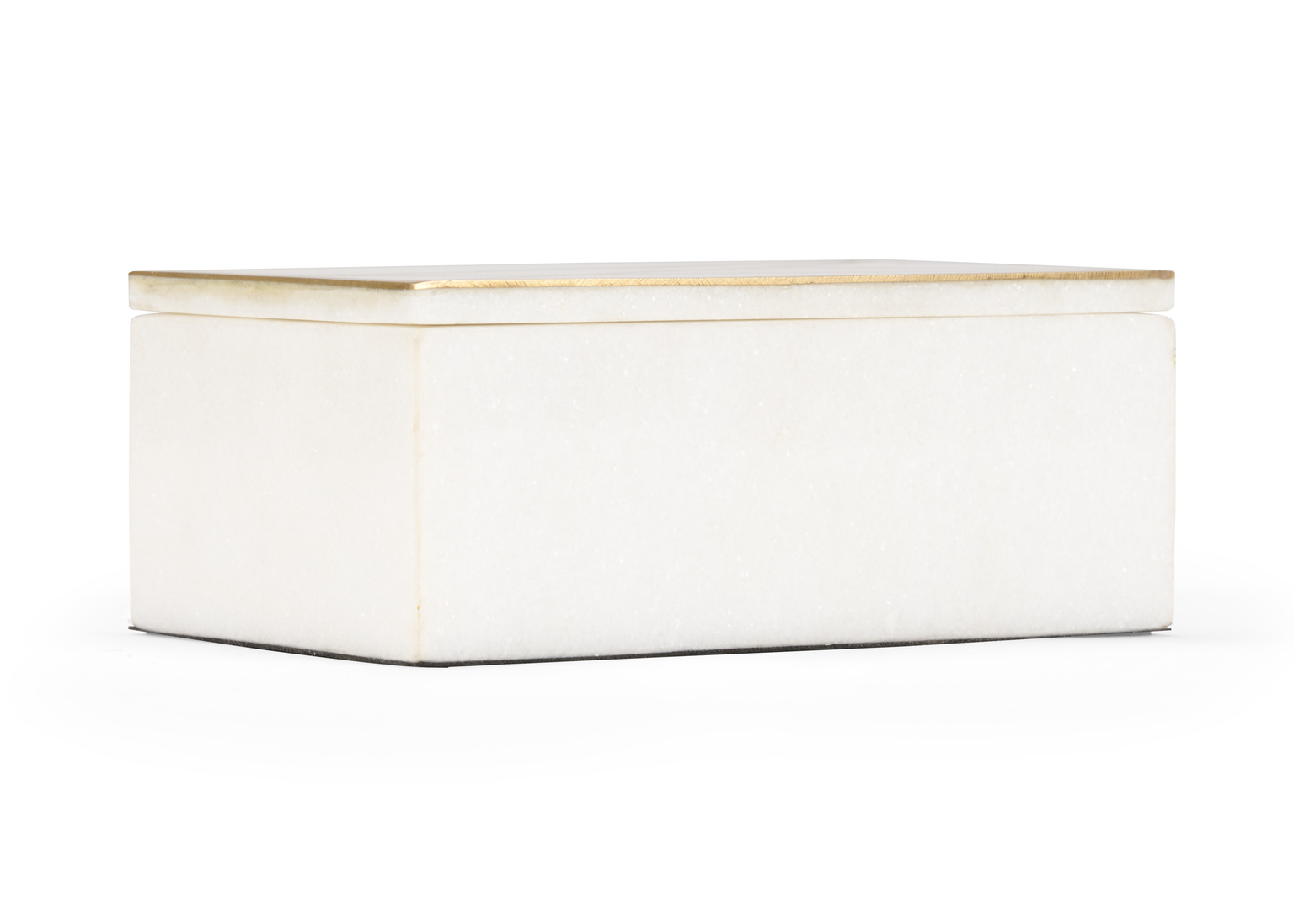 Wildwood Genesis Marble Box - Natural White/Antique Gold, Large