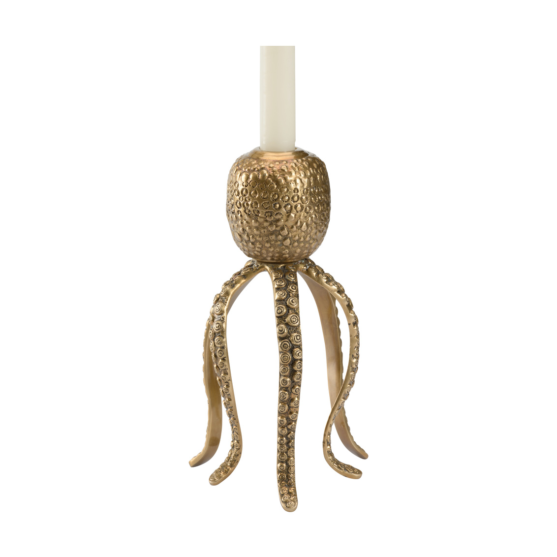 Wildwood Pacific Octopus Candleholder - Brass