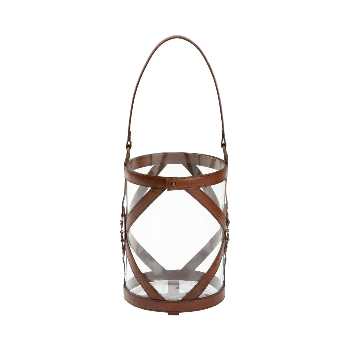 Wildwood - Cafe Cognac Hurricane in Cognac/Bronze/Clear, Leather/Metal/Glass