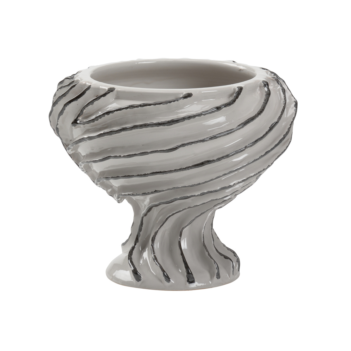 Wildwood - Capricciosa Compote in Gray Glaze, Ceramic