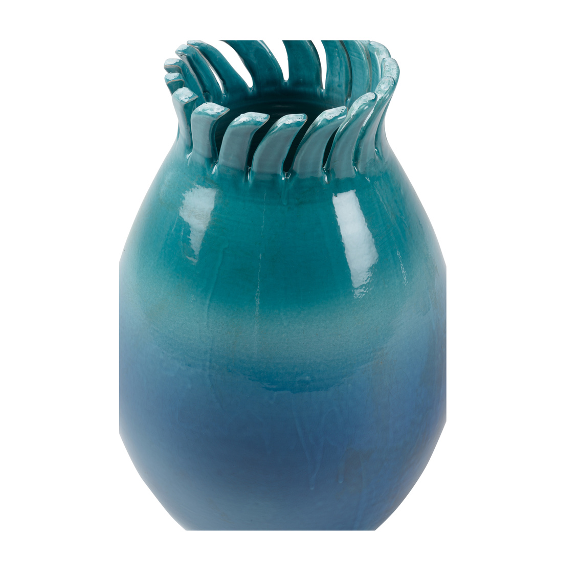 Wildwood - Como Vase in Blue/Turquoise Glaze, Ceramic/Porcelain