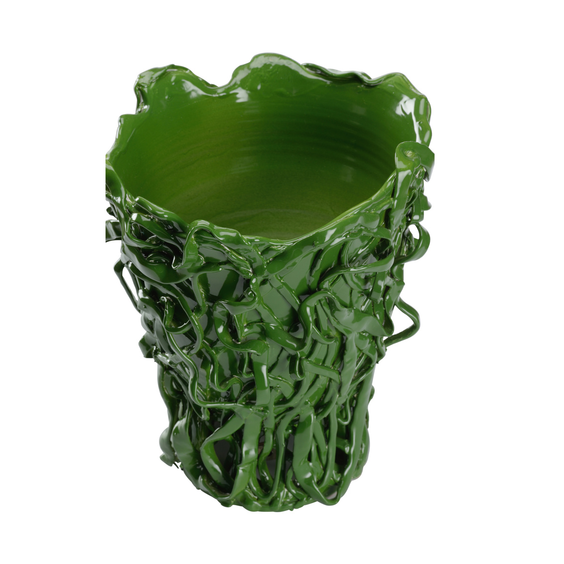 Wildwood - Giovane Vase in Green Glaze, Ceramic/Porcelain