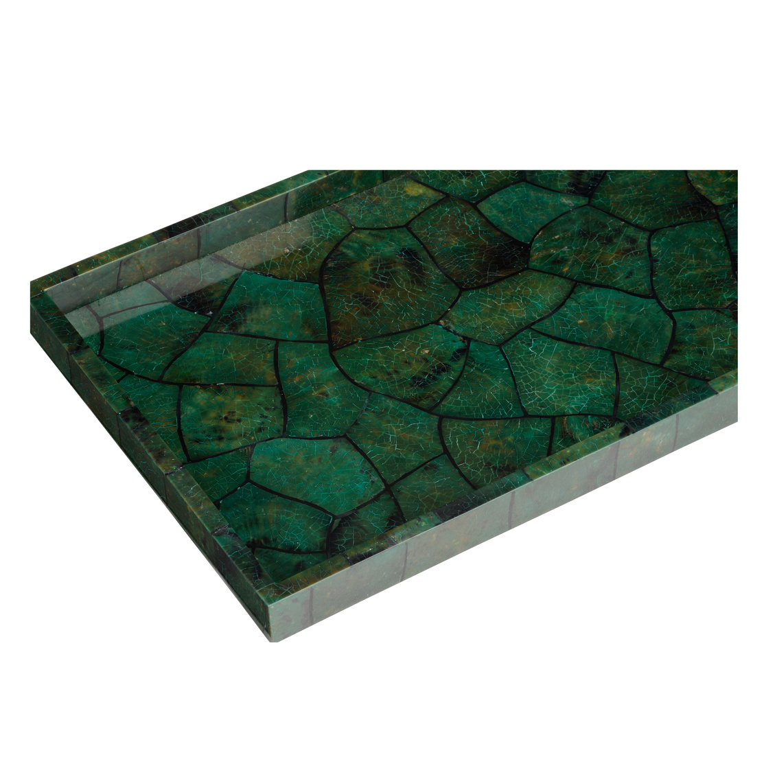 Wildwood - Sapian Bay Tray in Green, Wood