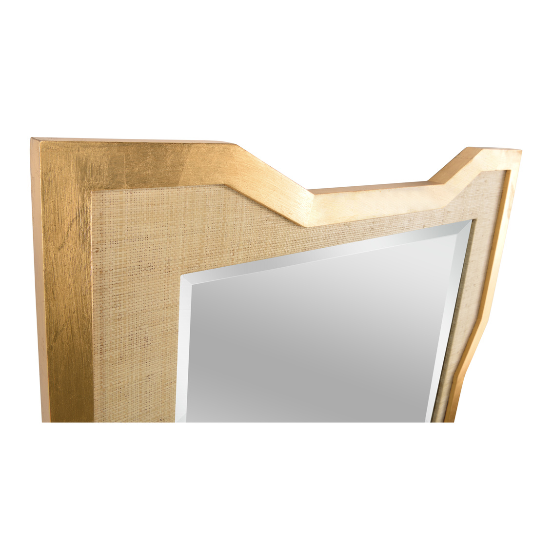 Wildwood - Vanessa Mirror in Gold Leaf/Natural/Clear, Wood