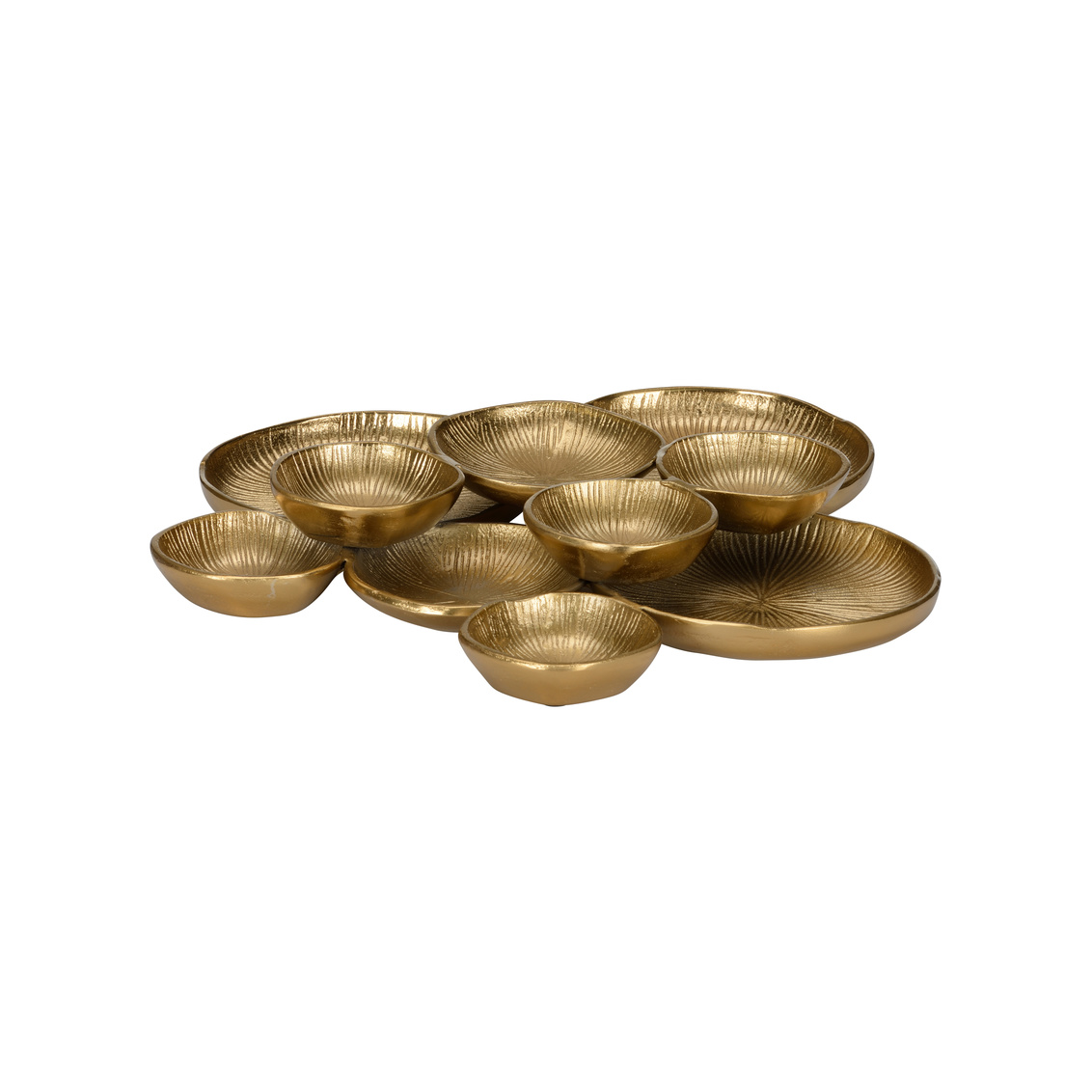 Wildwood - Ginkgo Rings Tray in Antique Brass, Metal