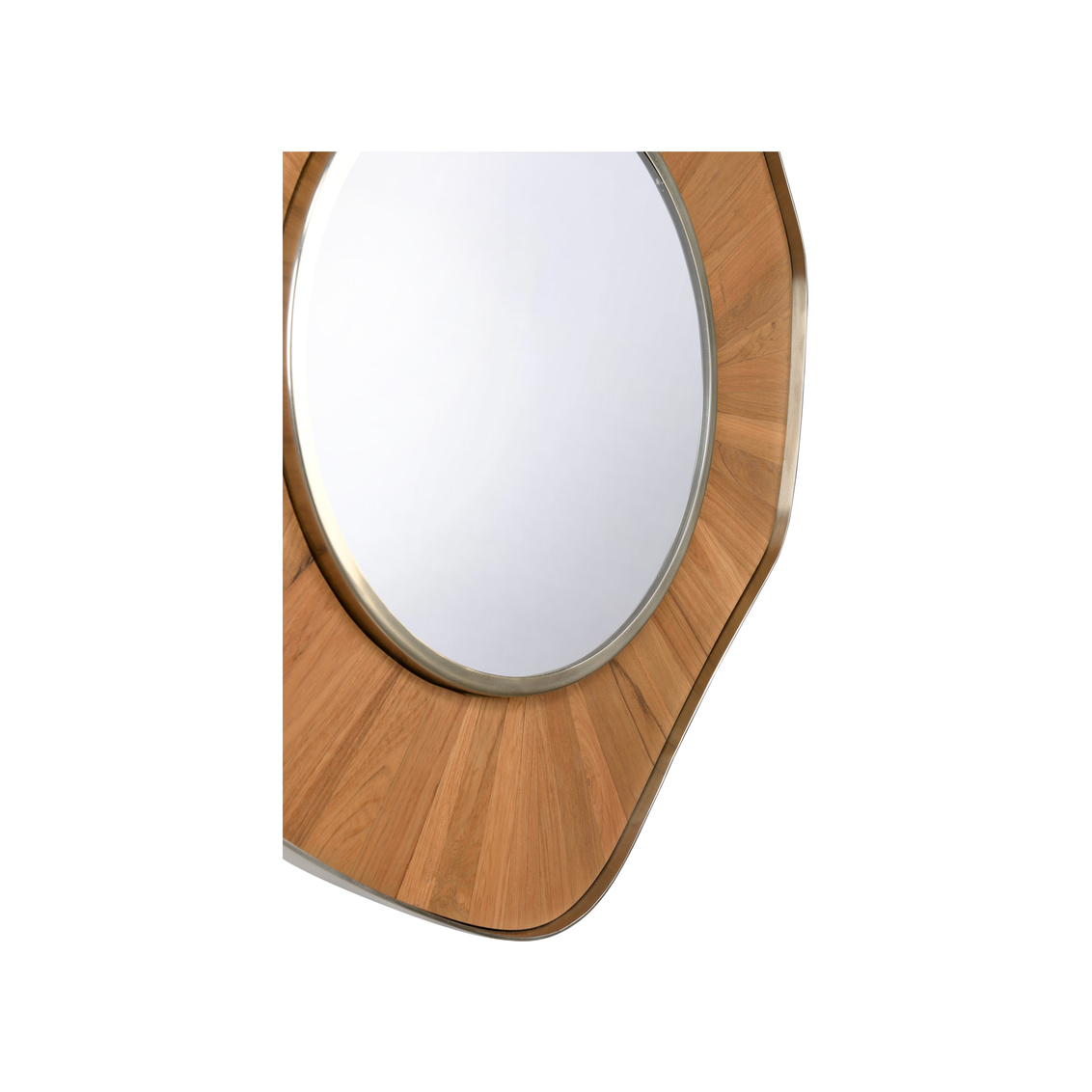 Wildwood - Pith Mirror in Organic/Brushed Nickel/Plain, Wood