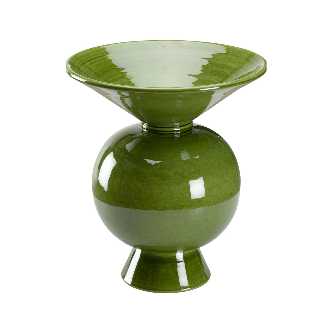 Wildwood - Shiro Verde Vase in Green Glaze, Ceramic/Porcelain