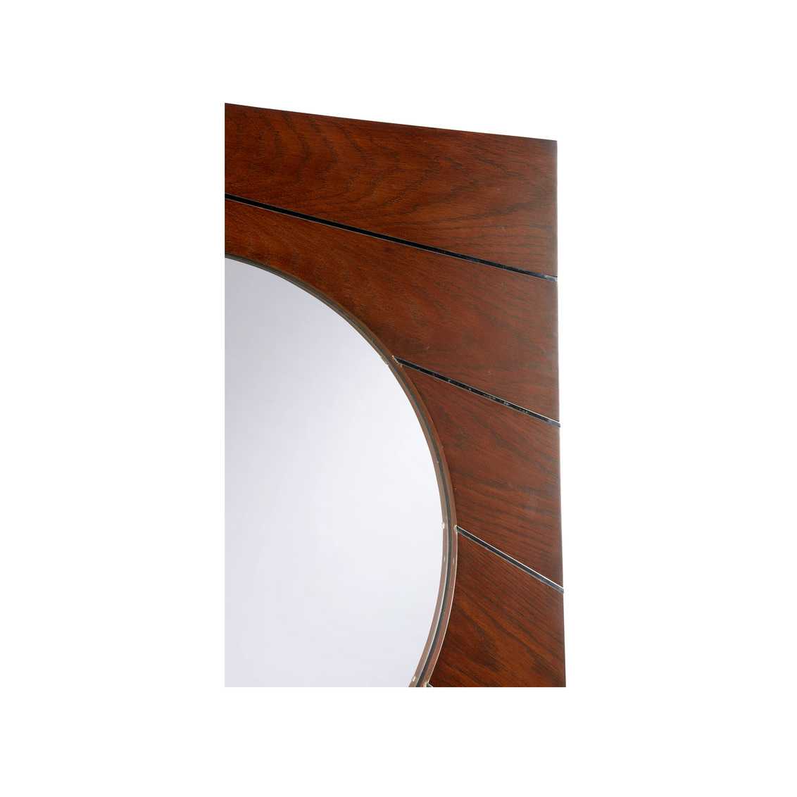 Whiteline Rene’ Mirror in Oak/Polished/Clear/Plain