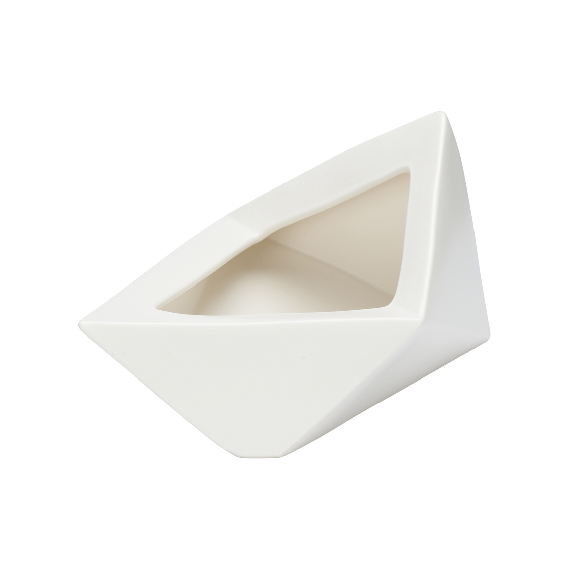 Wildwood Origami Shiro Vase - White Glaze, Ceramic/Porcelain