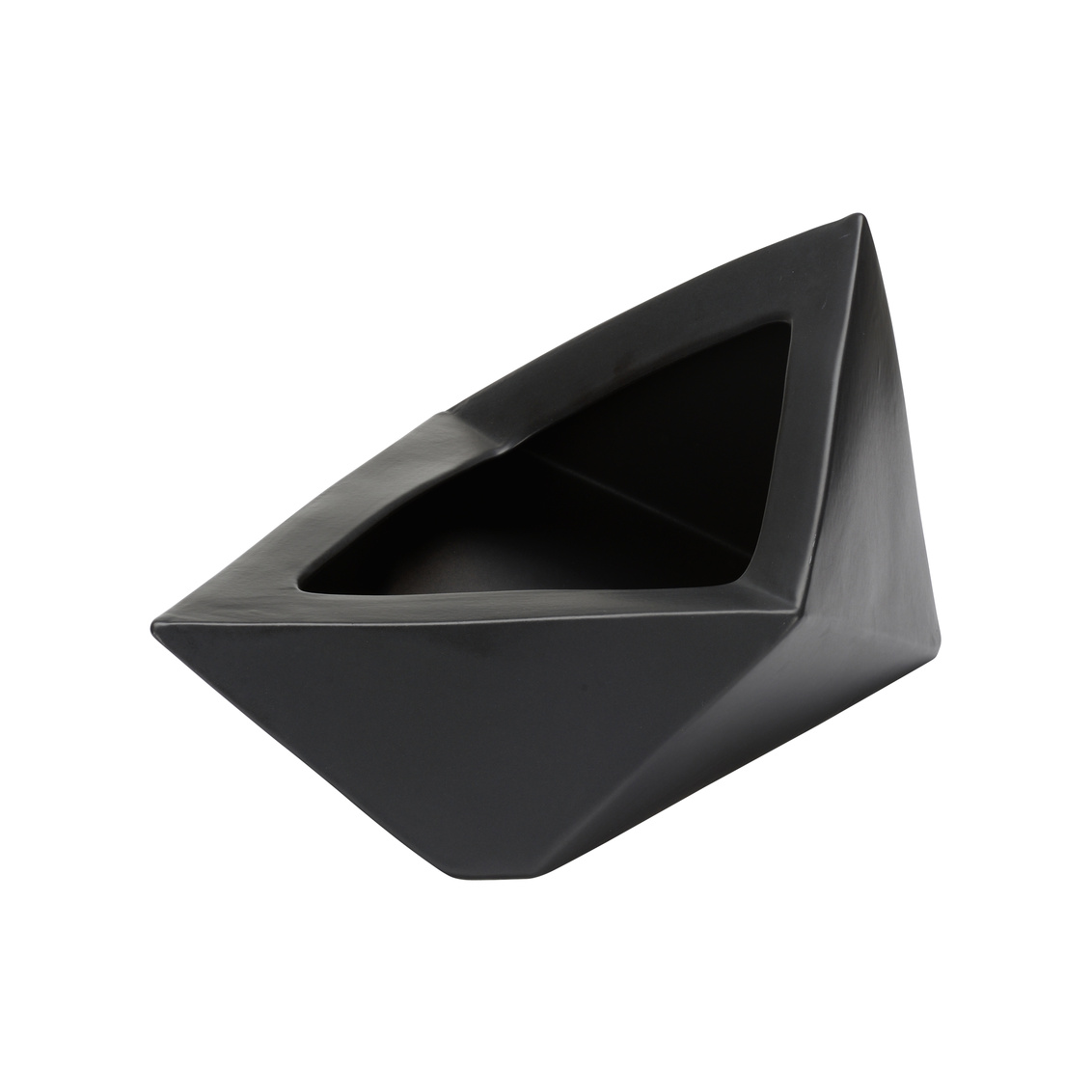 Wildwood Origami Kuro Vase - Black Glaze, Ceramic/Porcelain