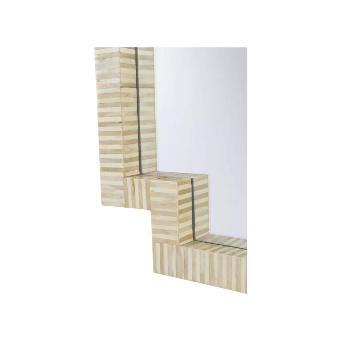 Wildwood - Fiona Bone Mirror in Natural White/Natural Brown/Clear