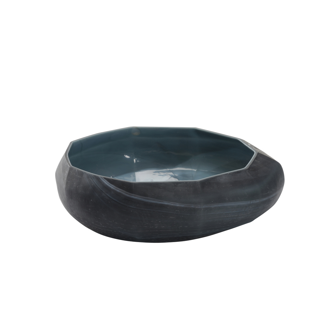 Wildwood - Srinagar Bowl in Black/Gray Swirl