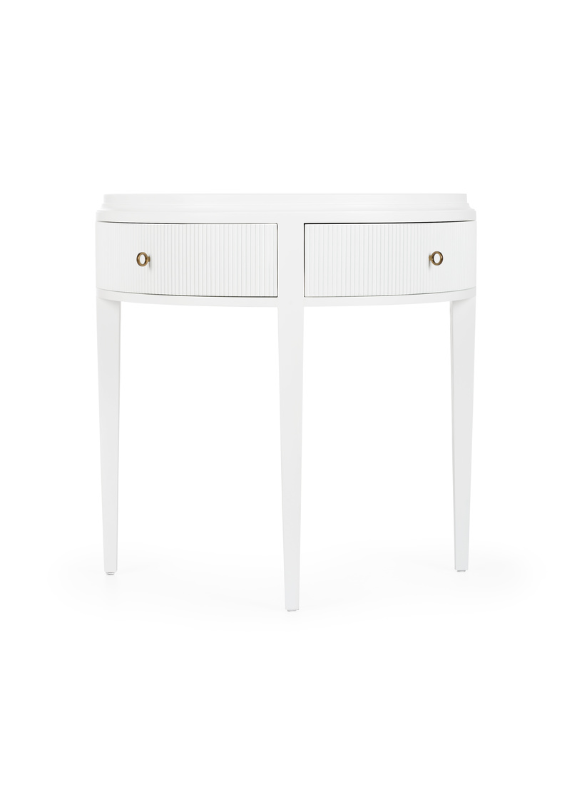 Wildwood - Cottage Demilune Console in Any Benjamin Moore Color, Small