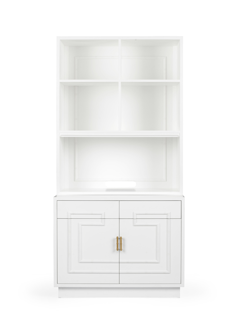 Wildwood - Bamboo Cabinet And Etagere in Any Benjamin Moore Color, Wood