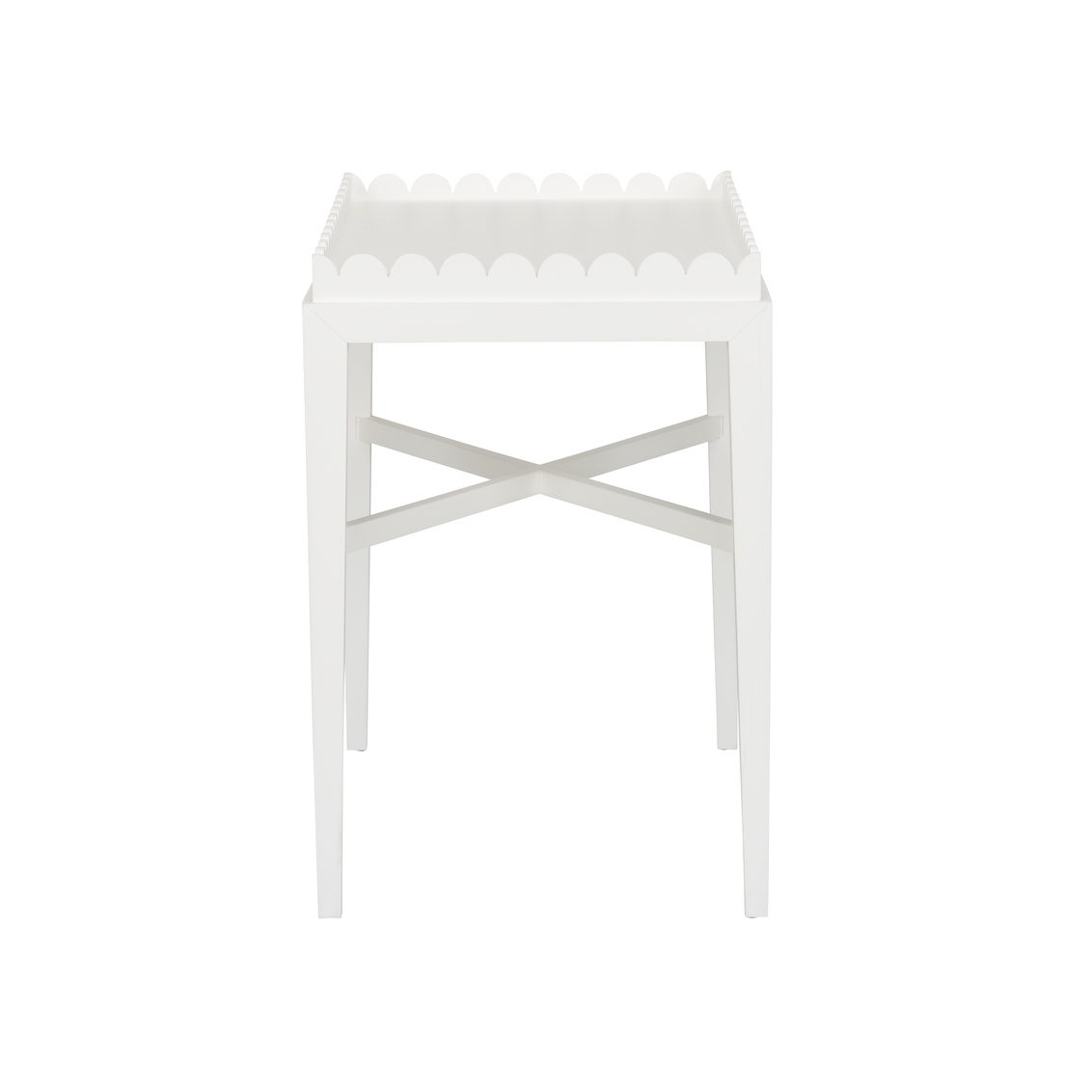 Wildwood - Scallop Side Table in Any Benjamin Moore Color, Wood