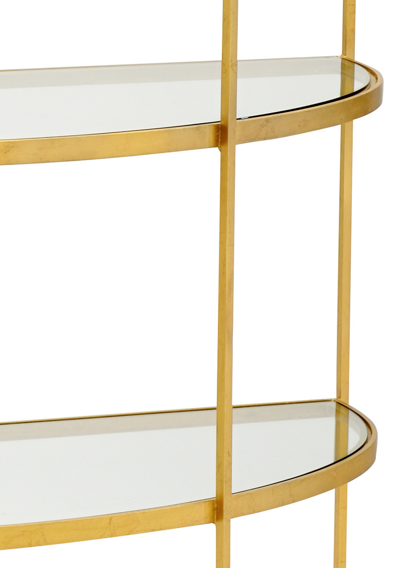 Wildwood - Chandler Etagere in Antique Gold Leaf, Iron