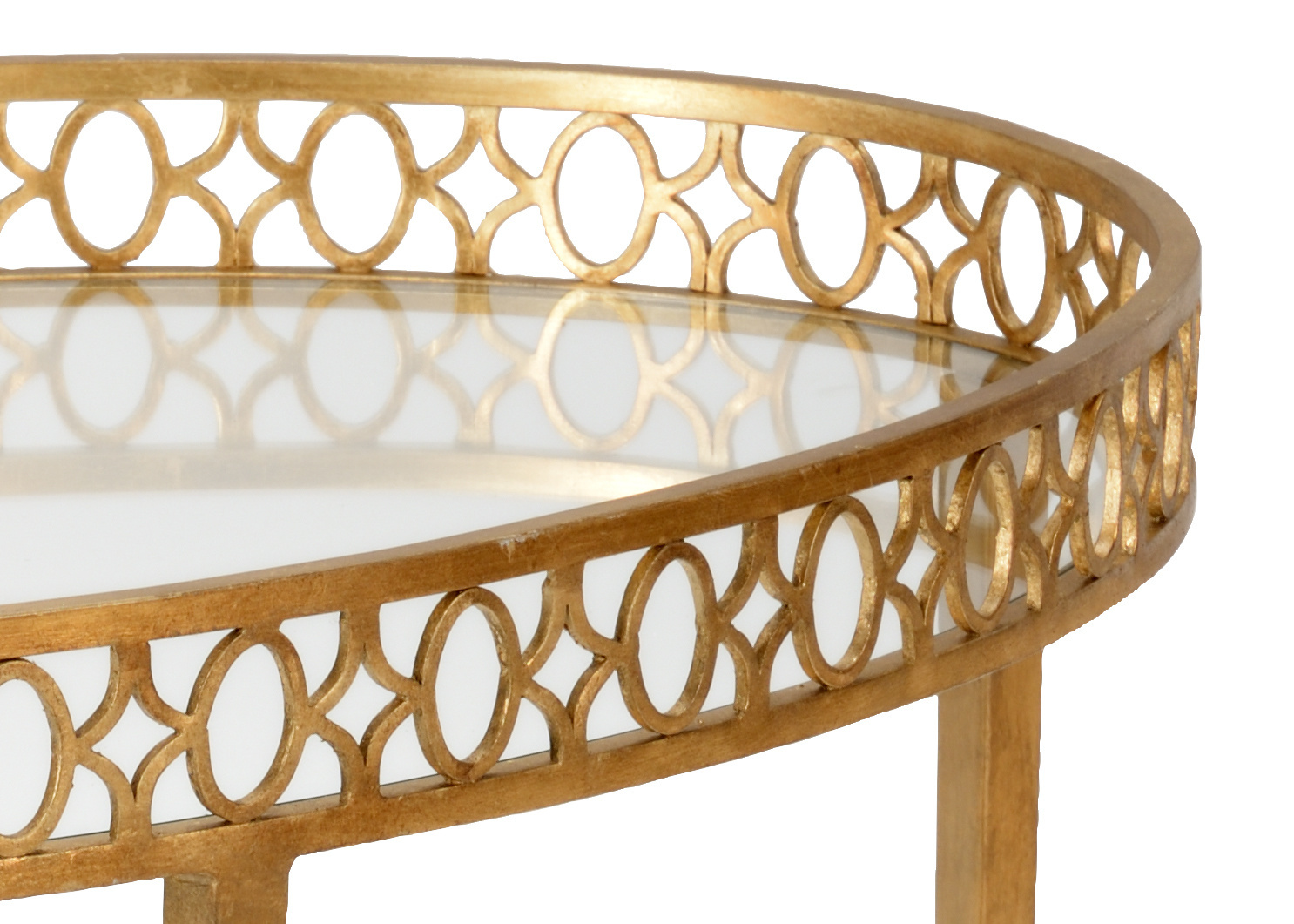 Wildwood™ Manor House Cocktail Table - Antique Gold Leaf, Iron