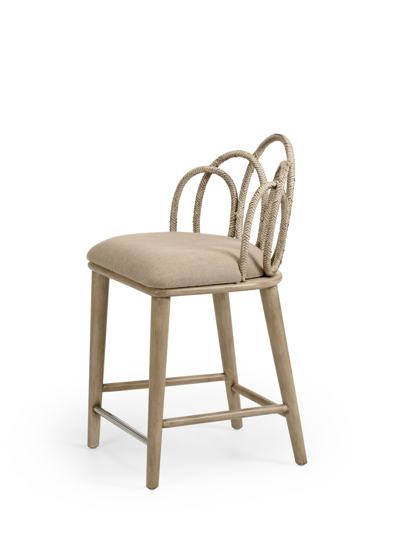 Wildwood - Zoe Counter Stool in Light Taupe/Light Taupe, Rattan