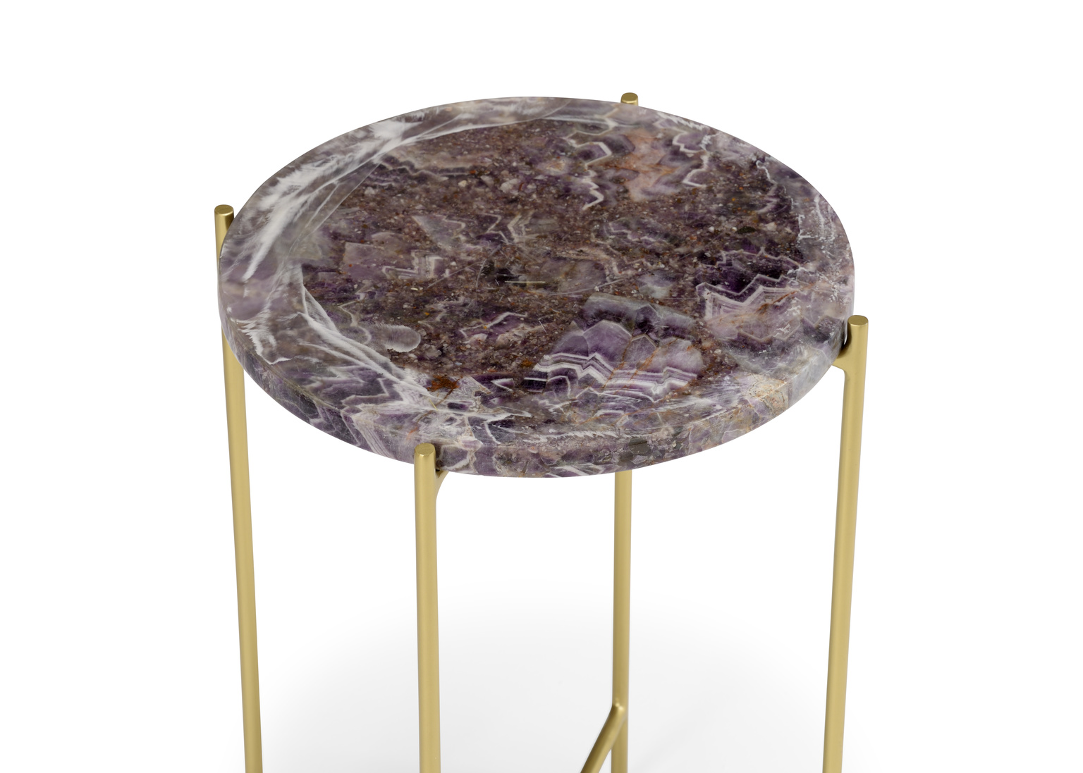 Wildwood - Salina Accent Table in Natural White/Purple, Stone