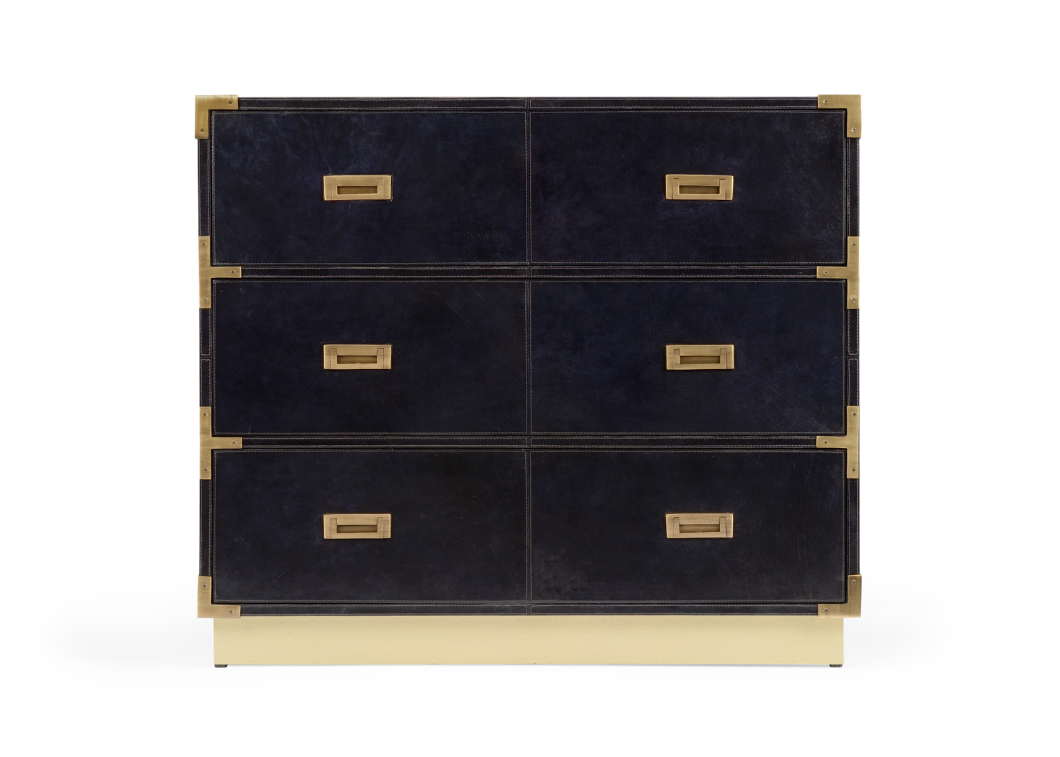 Whiteline Sable Chest in Black/Antique Brass