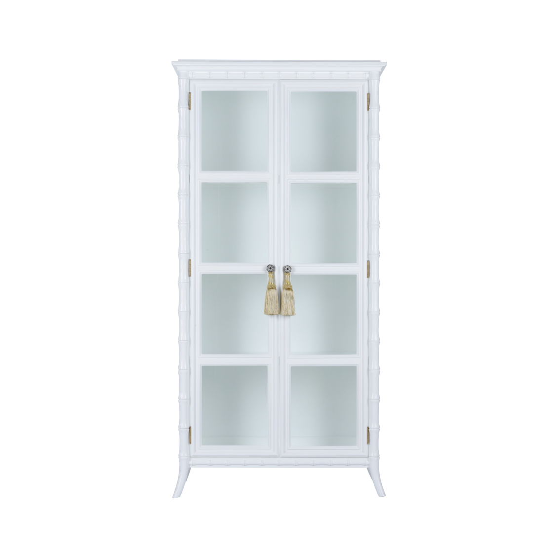 Wildwood - Nights In White Linen Cabinet in White/Clear, Wood