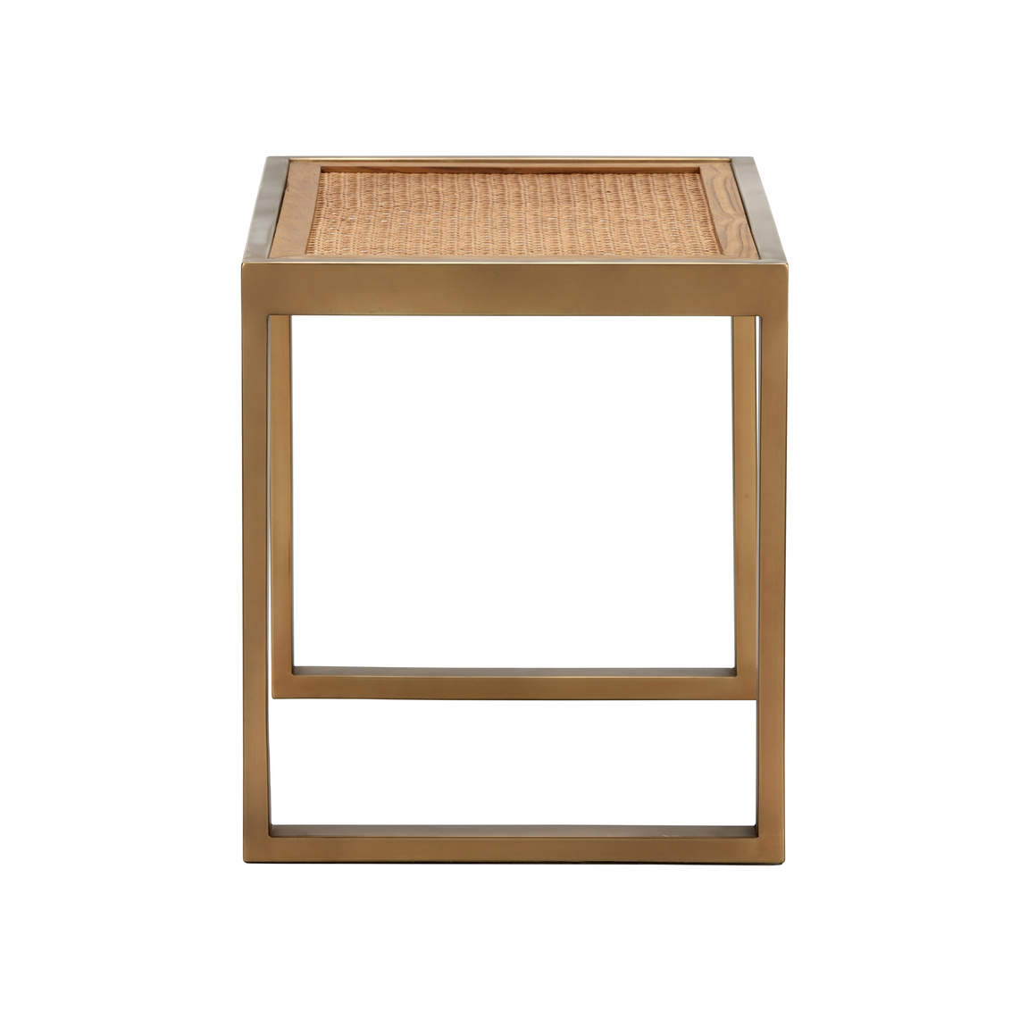 Wildwood - Vieux Carre Cocktail Table in Natural/Clear, Wood/Cane/Glass